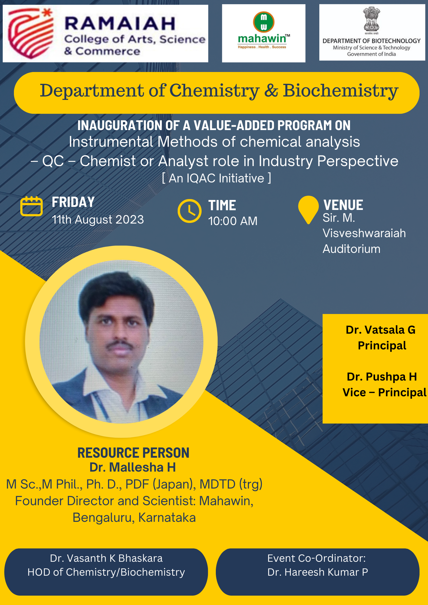 Instrumental Methods of Chemical Analysis Ramaiah College of Arts